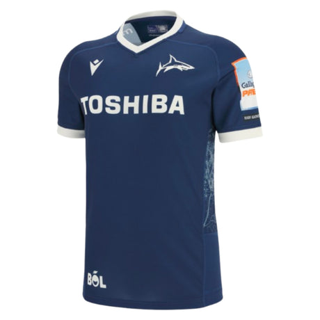 2025-2026 Sale Sharks Home Poly Rugby Shirt (Your Name)_2
