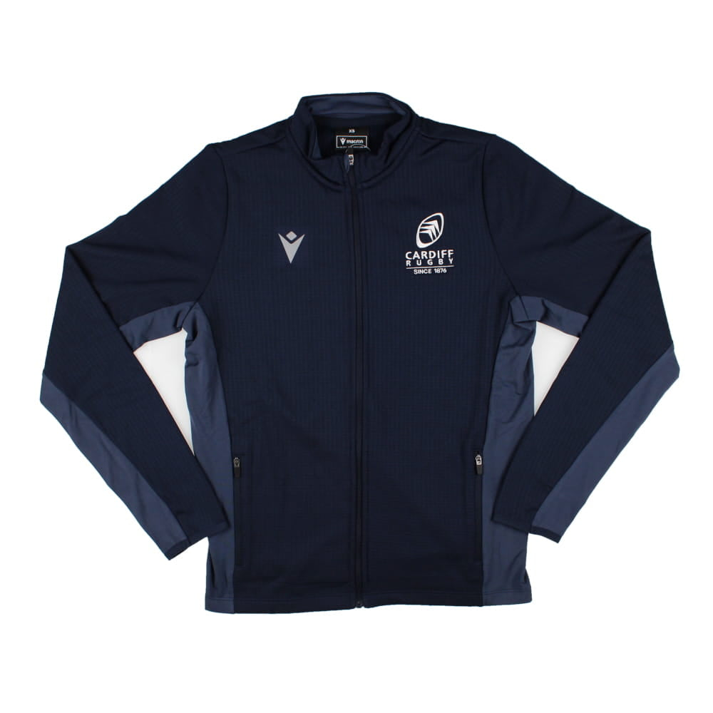 2025-2026 Cardiff Blues Rugby Travel 3D Full Zip Top (Navy)_0