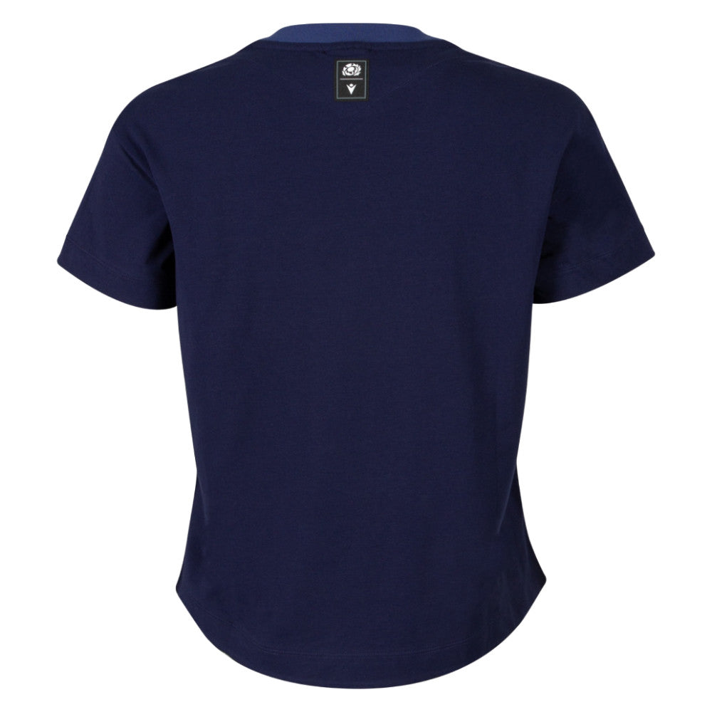 2026-2027 Scotland Rugby Ath Cotton T-Shirt (Navy) - Womens (Your Name)_1