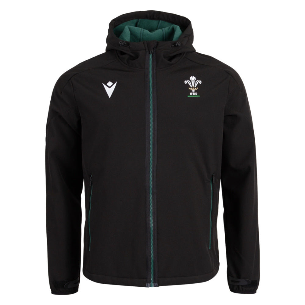 2026-2027 Wales WRU Rugby Travel Softshell Jacket (Black)_0