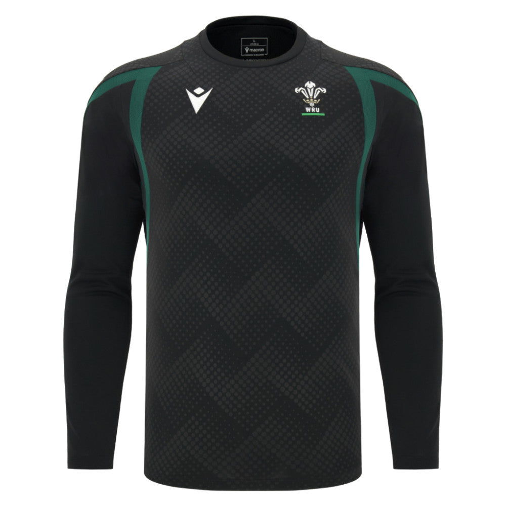 2026-2027 Wales WRU Rugby LS Training Shirt (Black)_0