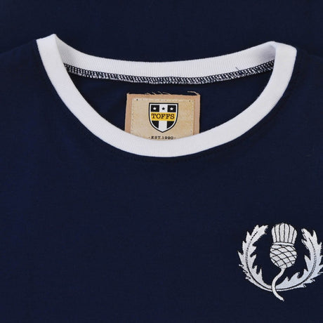 Scotland Rugby T-Shirt - Navy/White Ringer_2