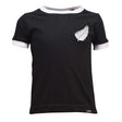Kids New Zealand Tee Black/White Ringer_0