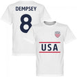 USA Dempsey 8 Team T-Shirt - White_2