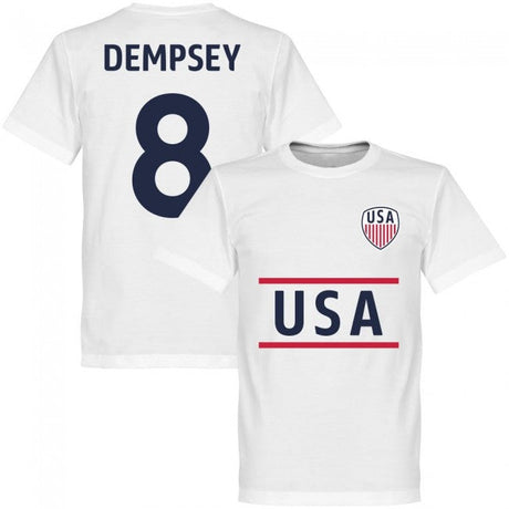 USA Dempsey 8 Team T-Shirt - White_2