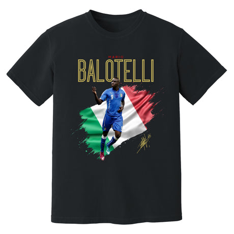 Mario Balotelli Italy Celebration T-Shirt (Black)_0
