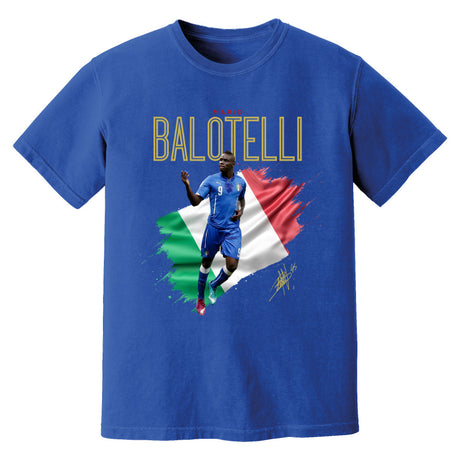 Mario Balotelli Italy Celebration T-Shirt (Blue)_0