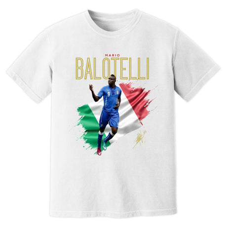 Mario Balotelli Italy Celebration T-Shirt (White)_0