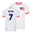 Gio Reyna USA Ringer T-Shirt (White)_0