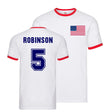 Antonee Robinson USA Ringer T-Shirt (White)_0