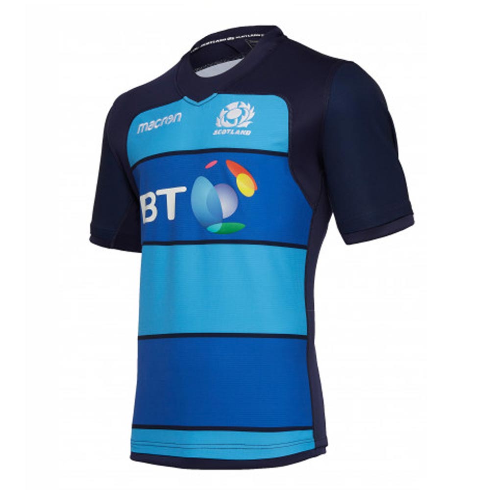 2018-2019 Scotland Macron Rugby Training Jersey (Blue) - Kids_1