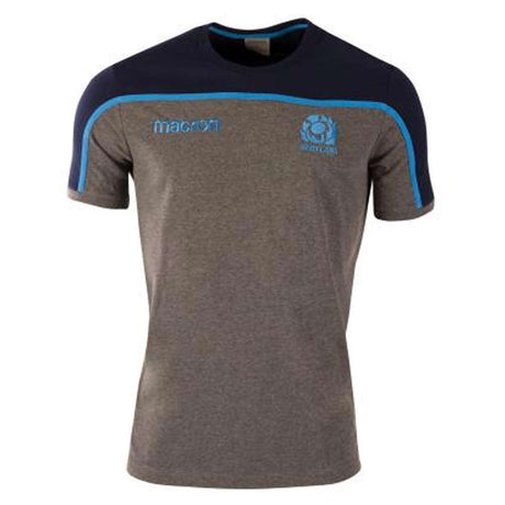 2018-2019 Scotland Macron Rugby Travel Polycotton T-Shirt (Charcoal) - Kids_1