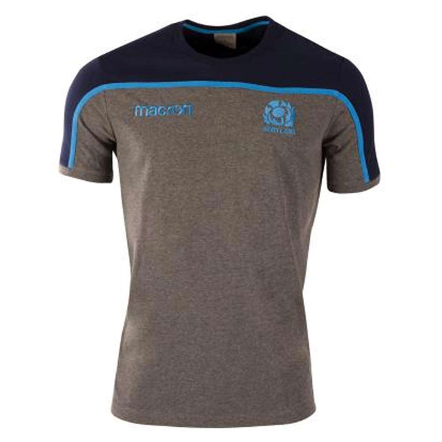 2018-2019 Scotland Macron Rugby Travel Polycotton T-Shirt (Charcoal) - Kids_1