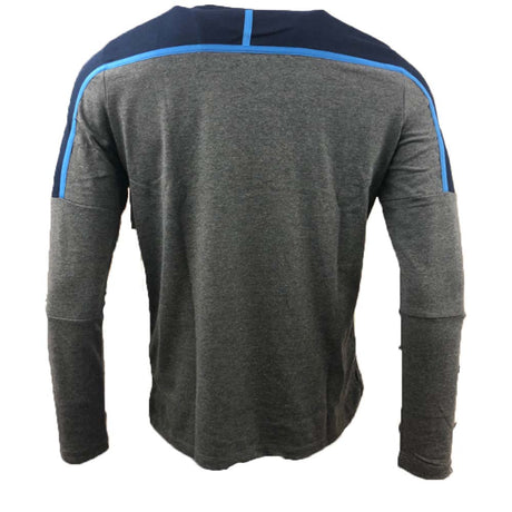 2018-2019 Scotland Macron Rugby Long Sleeve Travel Polycotton T-Shirt (Charcoal)_1