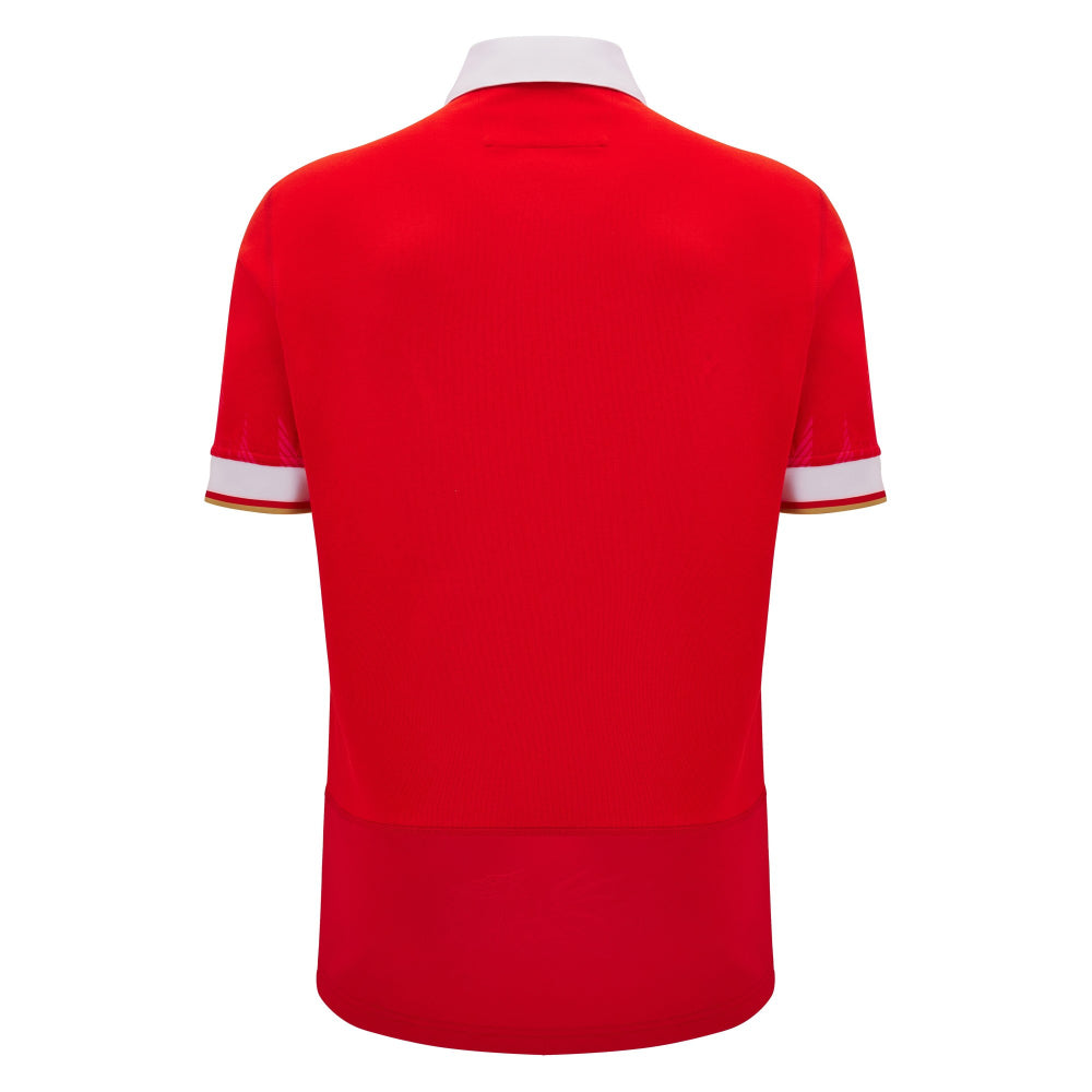 2024-2025 Wales WRU Home Cotton Rugby Shirt (Kids) (Your Name)_2