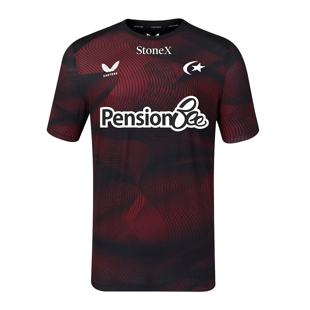 2026-2027 Saracens Rugby Pre-Match Shirt (Black) (Your Name)_2