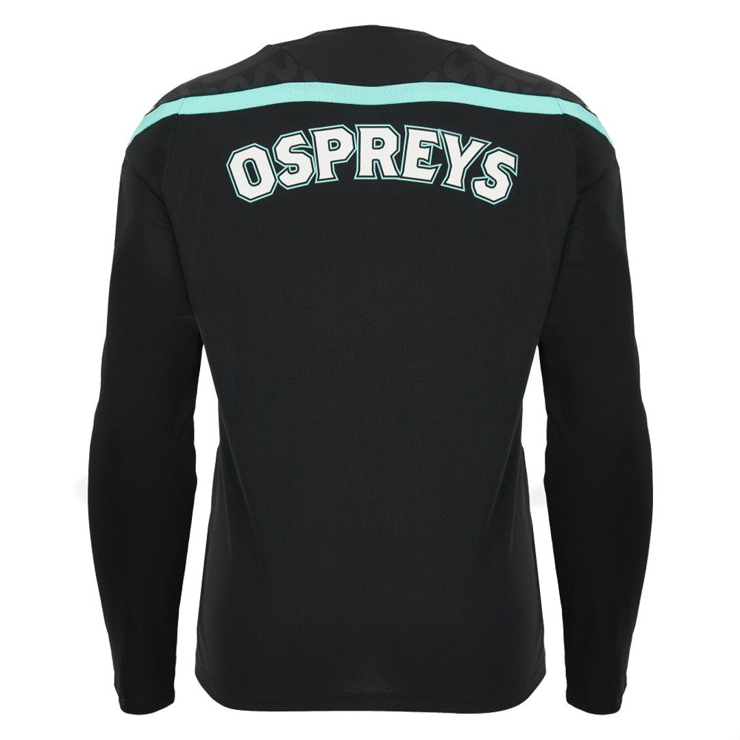 2026-2027 Ospreys Rugby Poly Long Sleeve Training Shirt (Black)_2