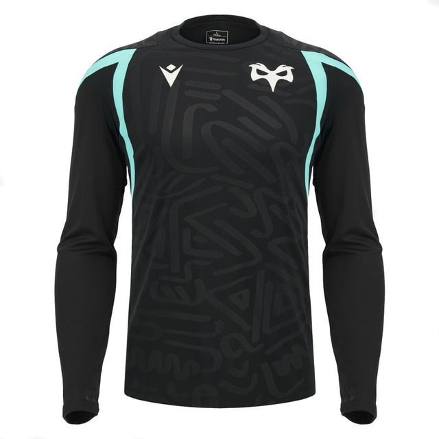2026-2027 Ospreys Rugby Poly Long Sleeve Training Shirt (Black)_0
