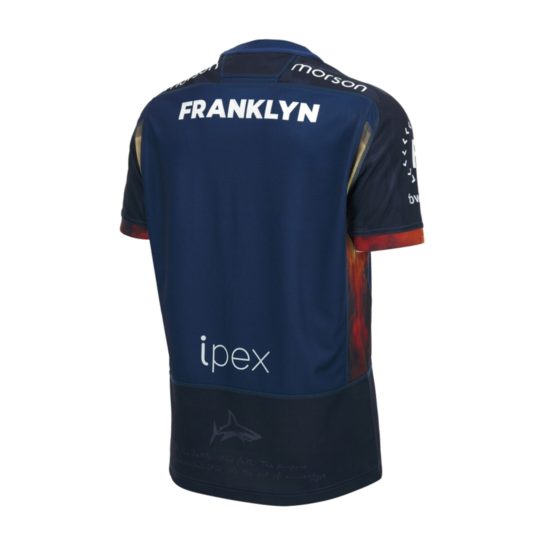 2026-2027 Sale Sharks Poly Home Rugby Shirt (Kids) (Your Name)_1