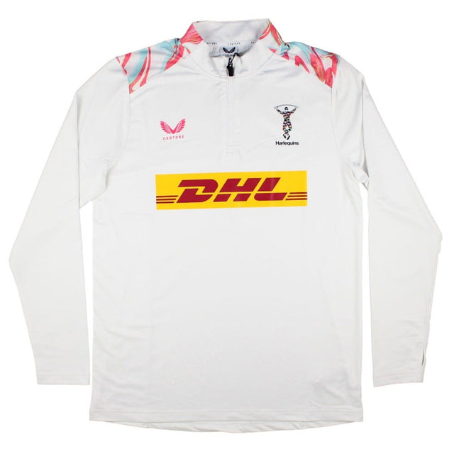 2026-2027 Harlequins Rugby Pre Match 1/4 Zip (White)_0
