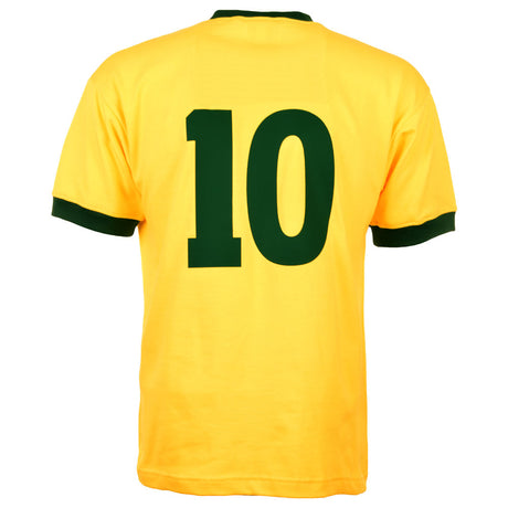 Brazil 1970 World Cup No 10 Kids Retro Football Shirt_0