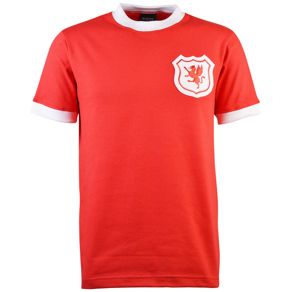 Wales Short Sleeve Kids Red Retro Football Shirt_0