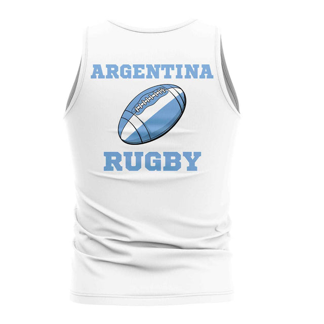Argentina Rugby Ball Tank Top (White)_1