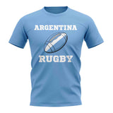 Argentina Rugby Ball T-Shirt (Sky Blue)_1
