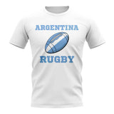 Argentina Rugby Ball T-Shirt (White)_1