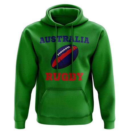Australia Rugby Ball Hoody (Green)_1