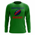 Australia Rugby Ball Long Sleeve Tee (Green)_1