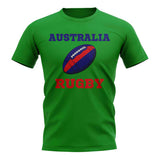 Australia  Rugby Ball T-Shirt (Green)_1