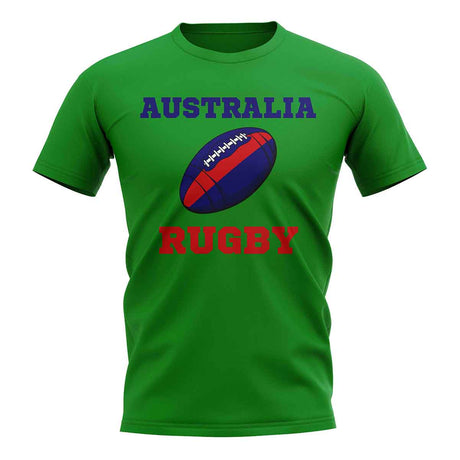 Australia  Rugby Ball T-Shirt (Green)_1