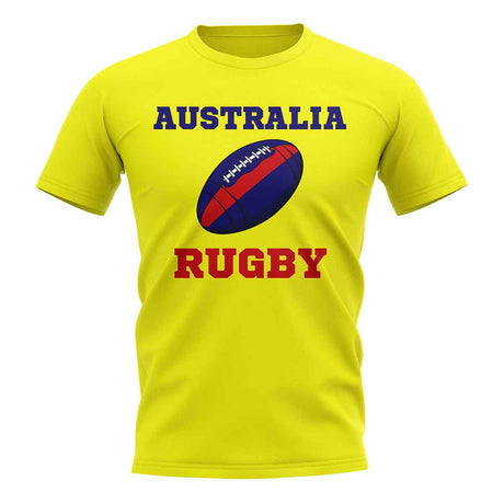 Australia  Rugby Ball T-Shirt (Yellow)_1