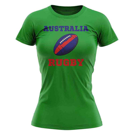 Australia Rugby Ball T-Shirt (Green) - Ladies_1