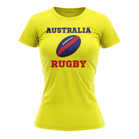 Australia Rugby Ball T-Shirt (Yellow) - Ladies_1