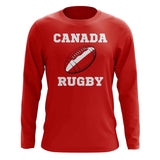 Canada Rugby Ball Long Sleeve Tee (Red)_1