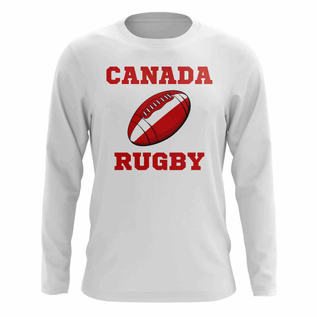 Canada Rugby Ball Long Sleeve Tee (White)_1