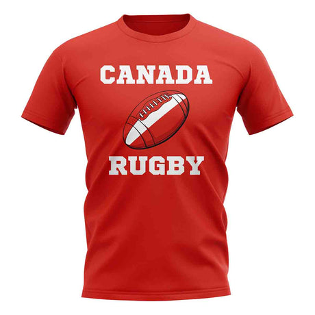 Canada Rugby Ball T-Shirt (Red)_1