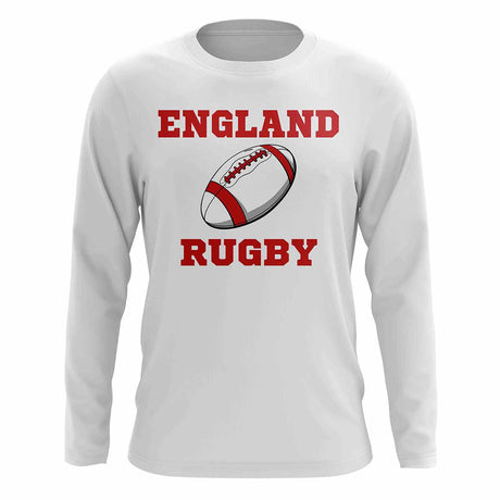 England Rugby Ball Long Sleeve Tee (White)_1