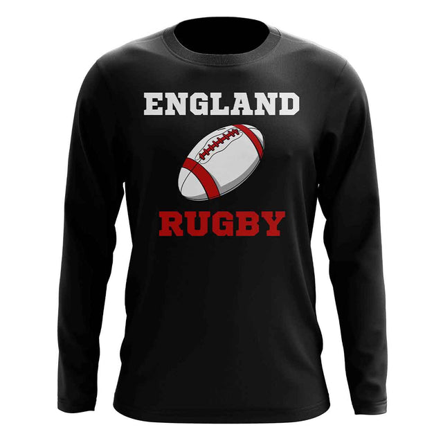 England Rugby Ball Long Sleeve Tee (Black)_1