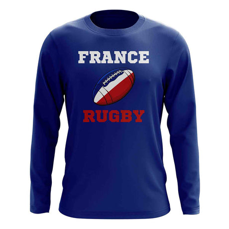 France Rugby Ball Long Sleeve Tee (Blue)_1