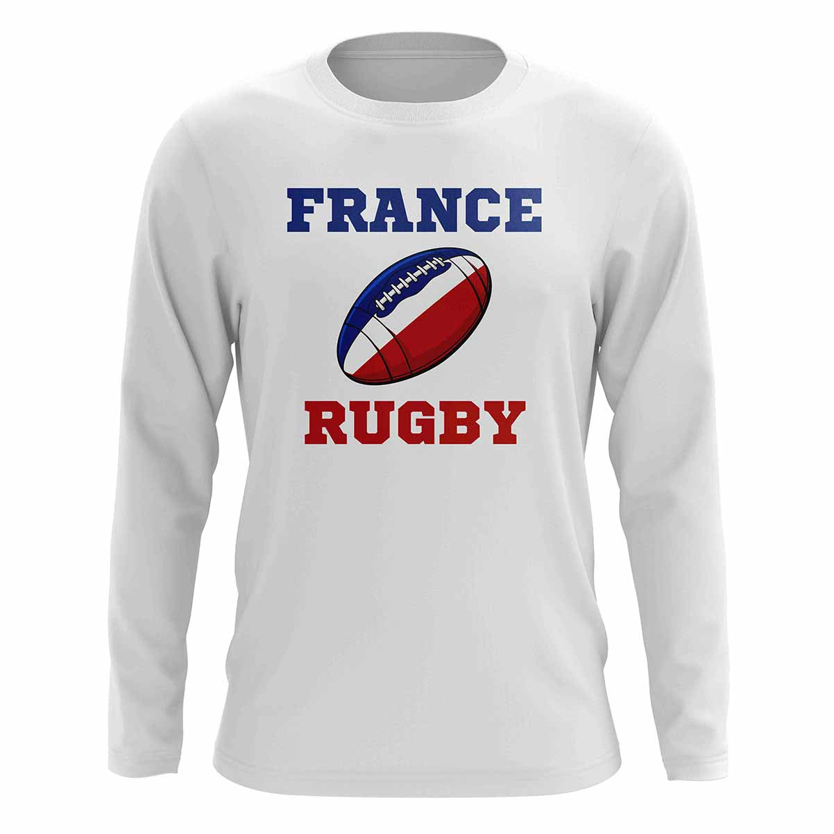France Rugby Ball Long Sleeve Tee (White)_1