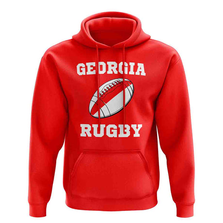 Georgia Rugby Ball Hoody (Red)_1