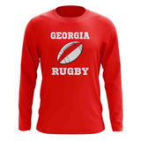 Georgia Rugby Ball Long Sleeve Tee (Red)_1