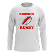 Georgia Rugby Ball Long Sleeve Tee (White)_1