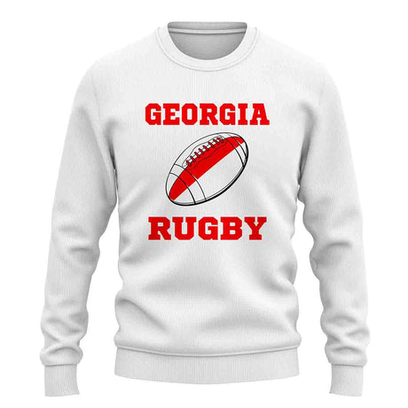 Georgia Rugby Ball Sweatshirt (White)_1