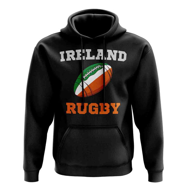 Ireland Rugby Ball Hoody (Black)_1
