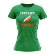 Ireland Rugby Ball T-Shirt (Green) - Ladies_1