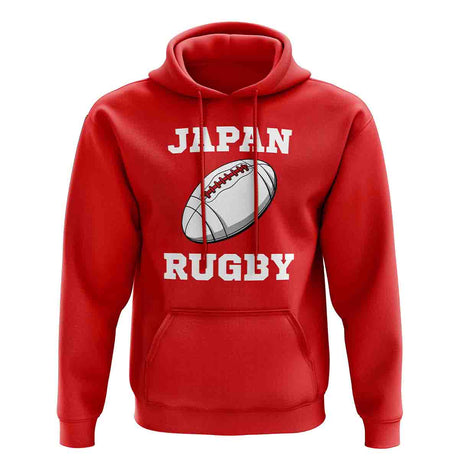 Japan Rugby Ball Hoody (Red)_1